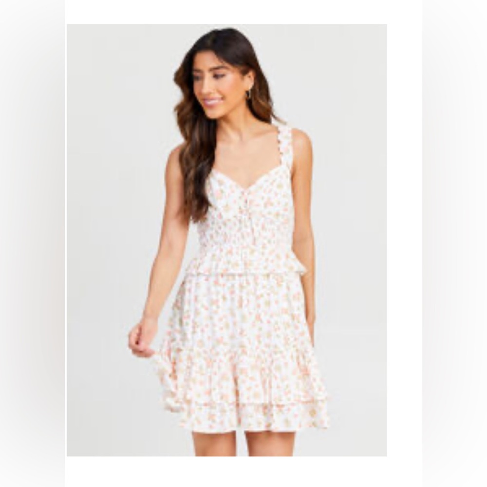 NWOT Altar’d State Floral-print Ruffled Mini